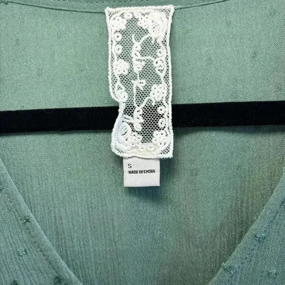 Sadie & Sage Boho Emerald Green Women’s Top Size Small - Picture 3 of 7